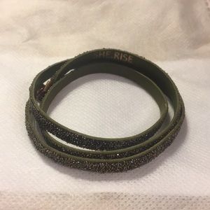 She-Rise triple wrap leather bracelet